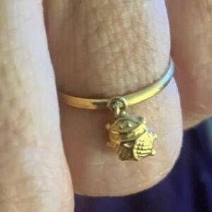 10kt gold vintage lady bug ring